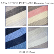 Carica l'immagine nel visualizzatore di Gallery, 4 Paia Calze Uomo Lunghe a Righe in Fresco Cotone Alta Qualità Made in Italy