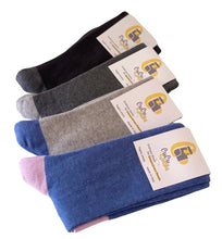 Carica l'immagine nel visualizzatore di Gallery, 4 Paia Calze Lunghe Donna in Caldo Cotone Tinta Unita Made in Italy - Taglia Unica
