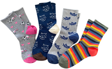 Carica l'immagine nel visualizzatore di Gallery, 4 Paia Calze Corte Donna in Caldo Cotone Taglio Laser Made in Italy - Taglia Unica