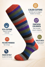 Carica l'immagine nel visualizzatore di Gallery, 4 Paia Calze Calzini Lunghi Uomo in Caldo Cotone Made in Italy - Taglia Unica