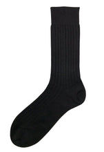 Carica l'immagine nel visualizzatore di Gallery, Calza Corta Uomo in Cotone 100% Filoscozia Rimagliato a Mano - Nero