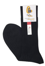 Carica l'immagine nel visualizzatore di Gallery, Calza Corta Uomo in Cotone 100% Filoscozia Rimagliato a Mano - Nero