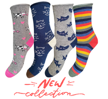 Carica l'immagine nel visualizzatore di Gallery, 4 Paia Calze Corte Donna in Caldo Cotone Taglio Laser Made in Italy - Taglia Unica