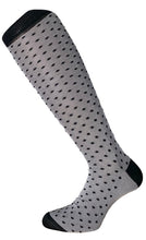 Carica l'immagine nel visualizzatore di Gallery, 4 Paia Calze Uomo Lunghe a Pois in Fresco Cotone Alta Qualità Made in Italy