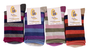 4 Paia Calze Corte Donna in Caldo Cotone Made in Italy - Taglia Unica