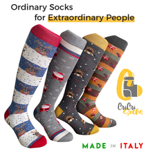 Carica l&#39;immagine nel visualizzatore di Gallery, *4 Paia Calze Lunghe Uomo in Caldo Cotone Made in Italy * Christmas Time*
