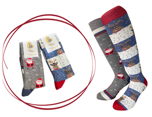 *4 Paia Calze Lunghe Uomo in Caldo Cotone Made in Italy * Christmas Time*