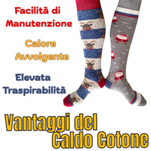 Carica l&#39;immagine nel visualizzatore di Gallery, *4 Paia Calze Lunghe Uomo in Caldo Cotone Made in Italy * Christmas Time*
