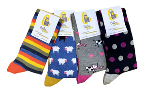 4 Paia Calze Lunghe Donna in Caldo Cotone Idea Regalo Made in Italy - Taglia Unica