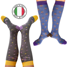 Carica l&#39;immagine nel visualizzatore di Gallery, 4 Paia Calze Lunghe Donna in Caldo Cotone Made in Italy - Taglia Unica
