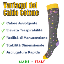Carica l&#39;immagine nel visualizzatore di Gallery, 4 Paia Calze Lunghe Donna in Caldo Cotone Made in Italy - Taglia Unica
