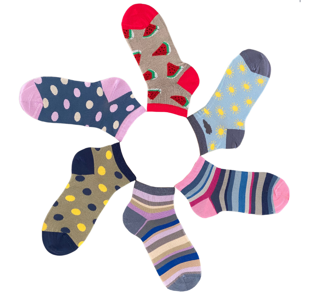 6 Paia Calze Corte Donna in Fresco Cotone Alta Qualità Made in Italy