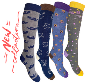 4 Paia Calze Lunghe Donna in Caldo Cotone Made in Italy - Taglia Unica