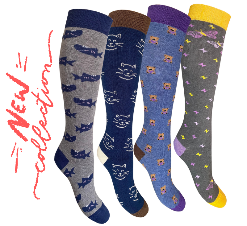 4 Paia Calze Lunghe Donna in Caldo Cotone Made in Italy - Taglia Unica