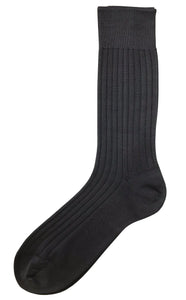 Calza Corta Uomo in Cotone 100% Filoscozia Rimagliato a Mano - Grigio