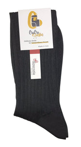 Calza Lunga Uomo in Cotone 100% Filoscozia Rimagliato a Mano - Grigio