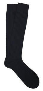 Calza Lunga Uomo in Cotone 100% Filoscozia Rimagliato a Mano - Blu