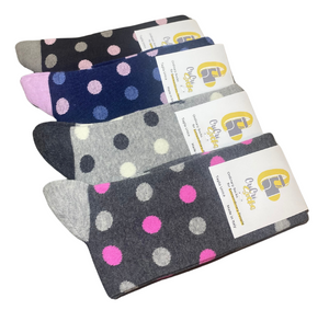 4 Paia Calze Calzini Lunghi Donna in Caldo Cotone Made in Italy - Taglia Unica
