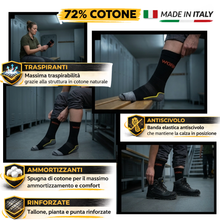 Carica l'immagine nel visualizzatore di Gallery, Calze da Lavoro Uomo 72% Cotone, Qualità Italiana, Traspiranti e Rinforzate - SET 6 PAIA
