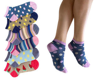 6 Paia Calze Corte Donna in Fresco Cotone Alta Qualità Made in Italy