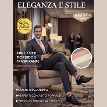 Carica l'immagine nel visualizzatore di Gallery, 4 Paia Calze Uomo Lunghe a Righe in Fresco Cotone  Alta Qualità Made in Italy
