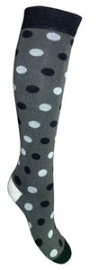 4 Paia Calze Calzini Lunghi Donna in Caldo Cotone a Pois Made in Italy - Taglia Unica