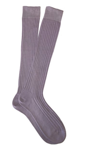 Calza Lunga Uomo in Cotone 100% Filoscozia Rimagliato a Mano - Lilla