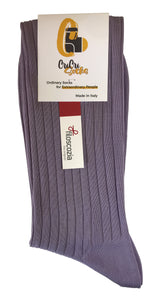 Calza Lunga Uomo in Cotone 100% Filoscozia Rimagliato a Mano - Lilla