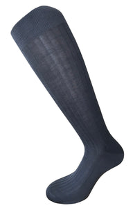 Calza Lunga Uomo in Cotone 100% Filoscozia Rimagliato a Mano - Lilla