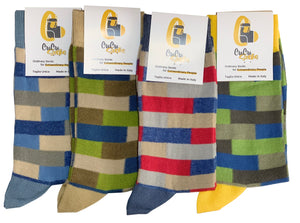 4 Paia Calze Uomo Corte in Fresco Cotone  Alta Qualità Made in Italy