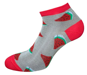 4 Paia Calze Corte Donna Modello Ciclista Happy Summer in Fresco Cotone  Made in Italy