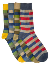 Carica l&#39;immagine nel visualizzatore di Gallery, 4 Paia Calze Uomo Corte in Fresco Cotone  Alta Qualità Made in Italy
