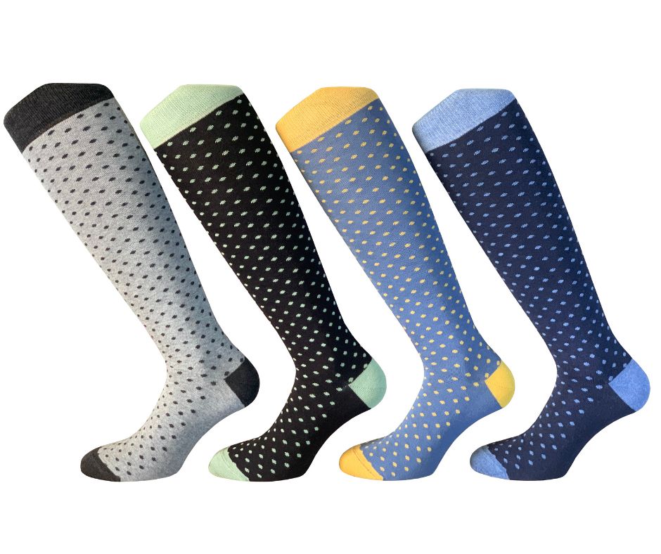 4 Paia Calze Lunghe Uomo in Caldo Cotone Made in Italy - Taglia Unica