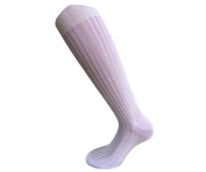 Calza Lunga Uomo in Cotone 100% Filoscozia Rimagliato a Mano - Lilla