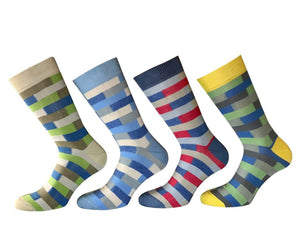 4 Paia Calze Uomo Corte in Fresco Cotone  Alta Qualità Made in Italy