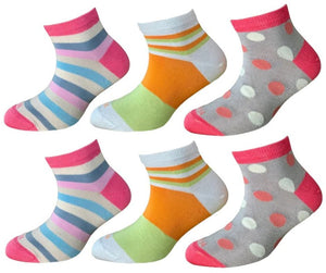 6 Paia Calze Bambina Fresco Cotone Mercerizzato Alta Qualità Made in Italy