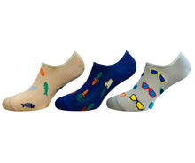 Carica l&#39;immagine nel visualizzatore di Gallery, 3 Paia Fantasmini Uomo Colorati in Cotone Filoscozia Made in Italy Alta Qualità - Taglia Unica
